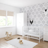 Babybett Gitterbett 60x120 cm mit Matratze (optional) höhenverstellbar | herausnehmbare Sprossen Stäbe weiß, grau oder natur Made in Europe