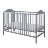Babybett Gitterbett 60x120 cm mit Matratze (optional) höhenverstellbar | herausnehmbare Sprossen Stäbe weiß, grau oder natur Made in Europe
