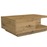 Table basse blanc, chêne artisanal marron ou Sonoma, table d'appoint design loft, surface résistante aux rayures, côté table de salon 90x60x42 cm (LxLxH)