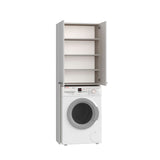 Meuble lave-linge blanc, meuble mural salle de bain, meuble haut, étagère salle de bain, lave-linge sèche-linge WC
