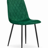Esszimmerstuhl Wohnzimmerstuhl Stuhl mit Velours-Sitz mit schwarzen Metallbeinen, ergonomisch, ideal für Wohnzimmer, Büro, Schlafzimmer oder Esszimmer, maximale Belastung: 120 kg