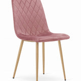 Esszimmerstuhl Wohnzimmerstuhl Stuhl mit Velours-Sitz mit schwarzen Metallbeinen, ergonomisch, ideal für Wohnzimmer, Büro, Schlafzimmer oder Esszimmer, maximale Belastung: 120 kg