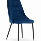 Chaise de salle à manger, chaise de cuisine, chaise de bureau, pieds rembourrés et en métal, parfaite pour le salon, le bureau à domicile, le bureau et la chambre, charge maximale 120 kg