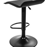 Tabouret de bar chaise de bar avec revêtement en simili cuir en noir | Chaise de bar réglable en hauteur, rotative et chargeable jusqu'à 120 kg