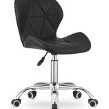 Chaise pivotante chaise de bureau chaise de bureau rembourrée en simili cuir ou velours | Réglable en hauteur avec siège ergonomique