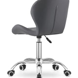 Chaise pivotante chaise de bureau chaise de bureau rembourrée en simili cuir ou velours | Réglable en hauteur avec siège ergonomique