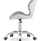 Chaise pivotante chaise de bureau chaise de bureau rembourrée en simili cuir ou velours | Réglable en hauteur avec siège ergonomique