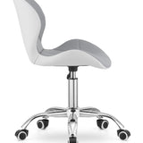 Chaise pivotante chaise de bureau chaise de bureau rembourrée en simili cuir ou velours | Réglable en hauteur avec siège ergonomique