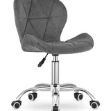 Chaise pivotante chaise de bureau chaise de bureau rembourrée en simili cuir ou velours | Réglable en hauteur avec siège ergonomique