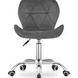Chaise pivotante chaise de bureau chaise de bureau rembourrée en simili cuir ou velours | Réglable en hauteur avec siège ergonomique