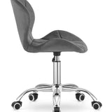 Chaise pivotante chaise de bureau chaise de bureau rembourrée en simili cuir ou velours | Réglable en hauteur avec siège ergonomique