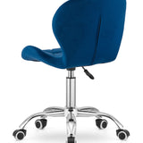 Chaise pivotante chaise de bureau chaise de bureau rembourrée en simili cuir ou velours | Réglable en hauteur avec siège ergonomique