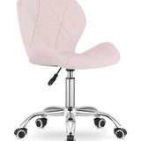 Chaise pivotante chaise de bureau chaise de bureau rembourrée en simili cuir ou velours | Réglable en hauteur avec siège ergonomique