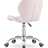 Chaise pivotante chaise de bureau chaise de bureau rembourrée en simili cuir ou velours | Réglable en hauteur avec siège ergonomique