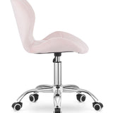 Chaise pivotante chaise de bureau chaise de bureau rembourrée en simili cuir ou velours | Réglable en hauteur avec siège ergonomique